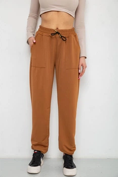 Спортивні штани жіночі, колір коричневий, 238R115, AGER, розмір XL: XXL