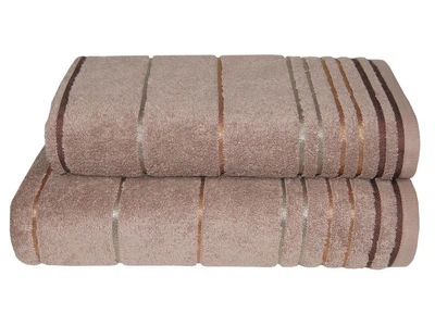Полотенце махровое Parisa. Stripe Cotton D-272 Капучино-50х90