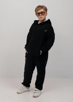 Детский спортивный костюм с вышивкой oversize Черный 104/110 Malwel 33301