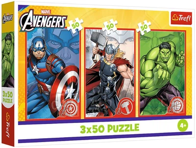 Пазли Trefl 3 х 50 ел. - Твій герой / Disney Marvel the Avengers / 150 елементів (34891)