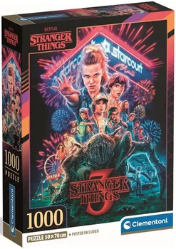 Пазли Clementoni Compact - Нетфлікс. Дивні дива. Сезон №3 / Netflix. Stranger Things / 1000 елементів (39979)