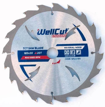 Пильный диск WellCut Standard WS20185 20Т 185x20 мм