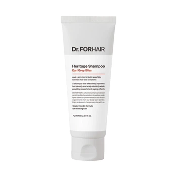 Антивозрастной шампунь для ослабленной кожи головы и тонких волос Dr.FORHAIR Heritage Shampoo Earl Grey Bliss, 70 мл, Миниатюра