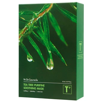 Набор успокаивающих масок с экстрактом чайного дерева Dr.Ceuracle Tea Tree Purifine Soothing Mask, 23 мл * 10 шт