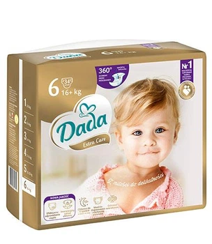 Дитячі підгузки Dada Extra Care №6 +16кг 34шт