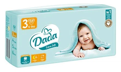 Підгузки дитячі Dada Extra Soft №3 (4-9кг) 54шт