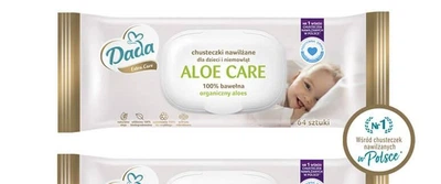 Дитячі вологі серветки з пластиковим клапаном Dada Extra Care Aloe 64 шт