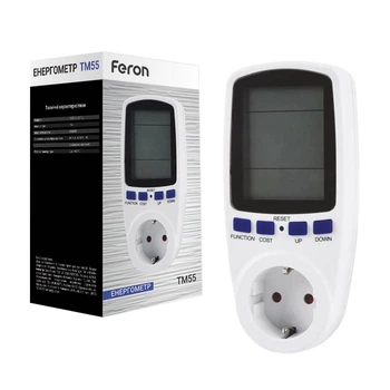 Розетка со счетчиком электроэнергии энергометр Feron TM55