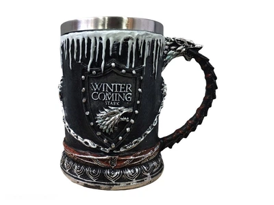 Кухоль Чашка Гра Престолів Зима Близко Winter is Coming Stark Game Of Thrones 3D Неіржавка сталь