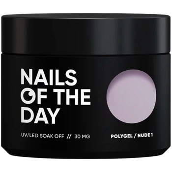 Полігель NAILSOFTHEDAY Polygel Nude 01 Рожевий дрібнозернистий 30 г