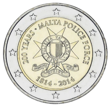 Монета Мальта 2 євро 2014 «200 років поліції Мальти» UNC (KM#151)