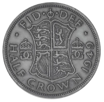 Монета Великобритания 1/2 кроны 1949 F-VF Half Crown