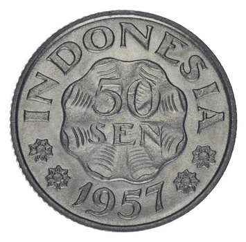 Монета Индонезия 50 сен 1957 UNC