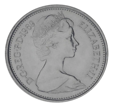 Монета Великобритания 5 пенсов 1969 F-VF