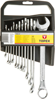 Zestaw kluczy płasko-oczkowych TOPEX 6-22 mm 12 szt. 35D375 (5902062005175)  