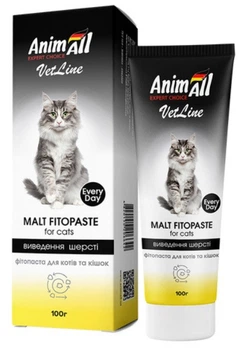 Фитопаста для выведения шерсти АнимАлл ВетЛайн (AnimAll VetLine) для кошек, 100 г