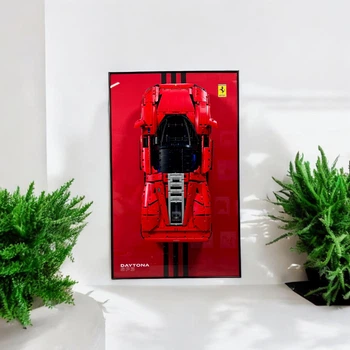 Арт Держатель Рамка 80x50 см. на Стену для Фирменного Конструктора Technic Ferrari Daytona SP3 (42143) Феррари Дайтона - Type-B