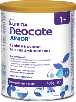 Ентеральне харчування Nutricia Neocate Junior для спеціальних медичних цілей від 1 року 400 г (5016533616170)
