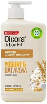 Крем-гель для душа Dicora Urban Fit Yogurt & Oats Avena Протеиновый йогурт и овес 825 мл (8429871993853)