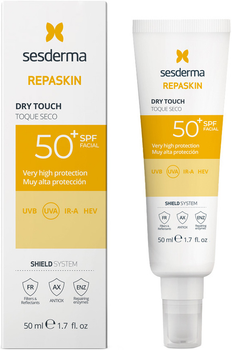 Сонцезахисний засіб для обличчя Sesderma Repaskin Dry Touch SPF50 50 мл (8429979482006)