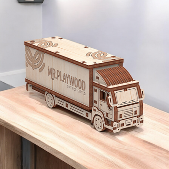 Конструктор Mr. Playwood Дерев'яна вантажівка механічна 3D-модель
