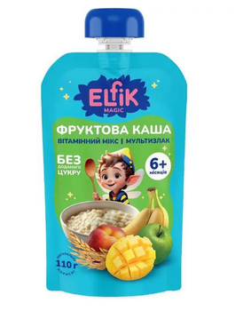 Фруктова каша Elfik Magic Вітамінний мікс-Мультизлак 110 г