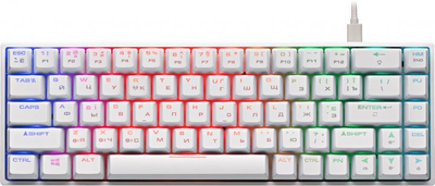 2E Gaming KG380 RGB 68key Gateron Brown Bluetooth/USB White (2E-KG380UWT-BR)