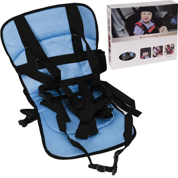 Детское бескаркасное автокресло Multi Function Car Cushion до 12 лет. Цвет: синий