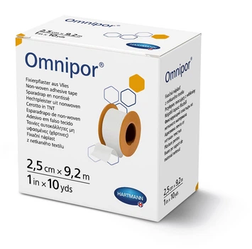 Пластир фіксуючий з нетканого матеріалу Omnipor® / Омніпор 2,5 см х 9,2 м 1шт