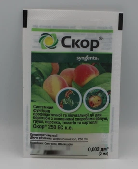 Системний фунгіцид Syngenta Скор 250EC к.е. 2мл