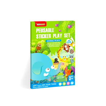 Набор многоразовых наклеек Keybaby с большой сценой для творчества Animals (JDT-0846577)