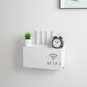 Полка подвесная для беспроводного маршрутизатора Wi-Fi Белый (JDT-0846904)