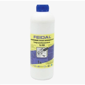 Грунт-концентрат акриловый Feidal Tiefgrund для внутренних и наружных работ 1 л