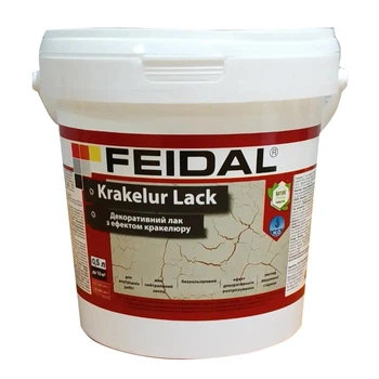 Лак декоративный с эффектом кракелюра Feidal Krakelur Lack интерьерный, лак с трещинками, эффект старины 0,5 л