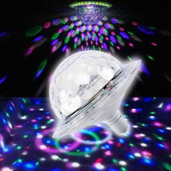 Диско лампа шар с Bluetooth RD 7202 UFO в патрон E27 светомузыкальный светильник с пультом