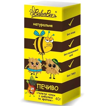 Печенье натуральное с луком и укропом BakerBee 40 г