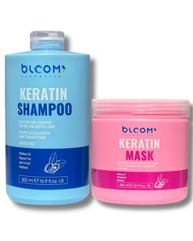 Набір для домашнього догляду BLOOM Keratin Shampoo 500ml + Keratin Mask 500ml