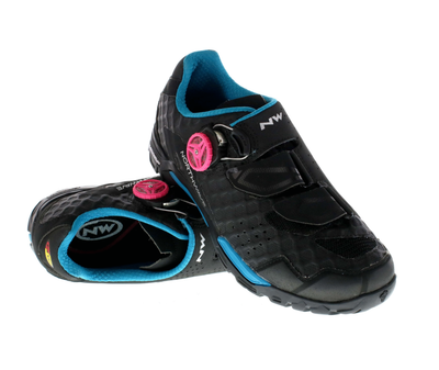 Туфлі велосипедні Northwave OUTCROSS PLUS WMN W 38 (7.5US) Black/light blue/green (80174014-01)