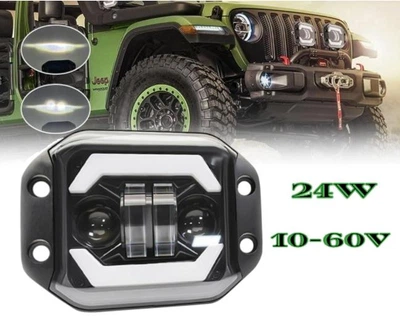 Фара светодиодная LED J-09 24W LEADER ближний + дальний свет с поворотом (1шт)
