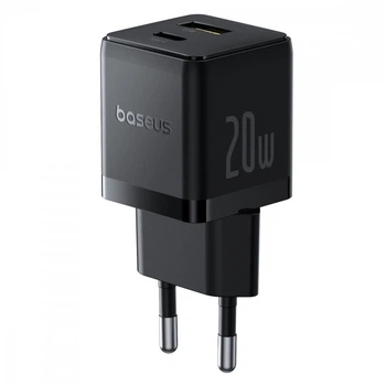 Зарядное Устройство Baseus Palm Fast Charger 20W (Type-C+USB) black