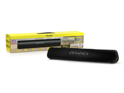 Минидинамик Bluetooth AWEI Y333 стерео металл USB-порт