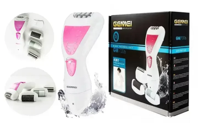Эпилятор аккумуляторный Geemy GM-7006 3Вт с насадками для бикини и шлифовки стоп
