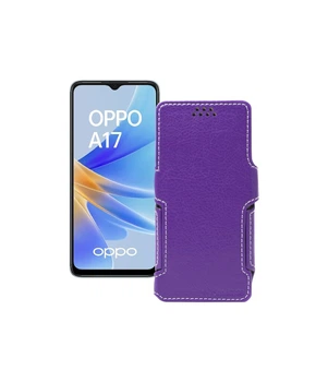 Чохол-книжка з екошкіри для телефону OPPO A17 Фіолетовий