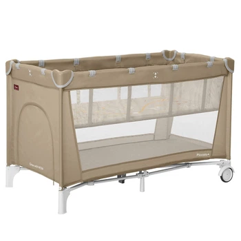 Детская кровать-манеж Piccolo+ Carrello CRL-18102 Sand Beige, со вторым дном