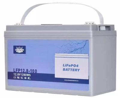 Акумулятор LiFePO4 Champion Power 12.8V-100Ah, Bluetooth, екран, мет.короб в середині