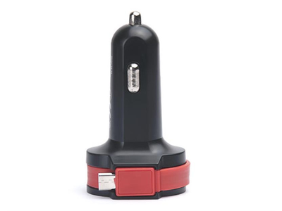 Автомобільне зарядне пристрій REAL-EL CA-35 Black (EL123160012) + кабель microUSB