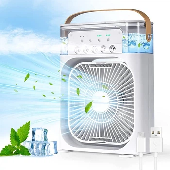 Настольный мини-кондиционер с увлажнителем воздуха Air Cooler Fun, портативный вентилятор Белый CFN-90-White