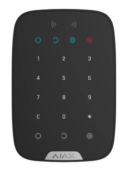 Бездротова сенсорна клавіатура Ajax KeyPad Plus Чорна