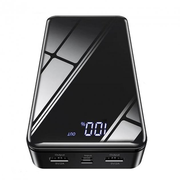 Портативний зарядний пристрій Power Bank BOROFONE Extreme power bank BJ8 30000mAh |2USB/1Type-C, 2A| Black