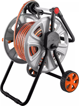 Візок для садового шланга NEO Tools металевий до 60 м 1/2" шланга з напрямною для шланга 15-792 (5907558451337)